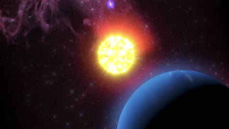 exoplaneta y estrella gigante roja
