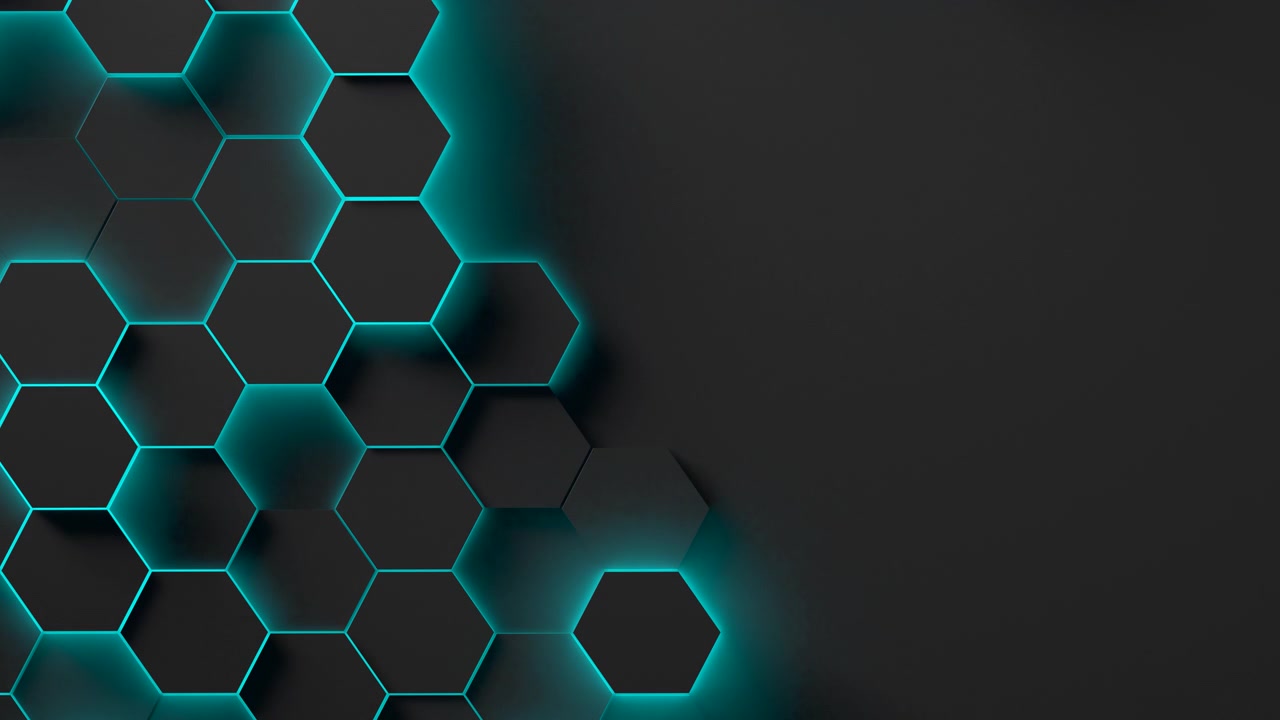 Graphene hexagon Engineering background stepped loop Dark Blue. Great backgound to communicate info about nano tech.