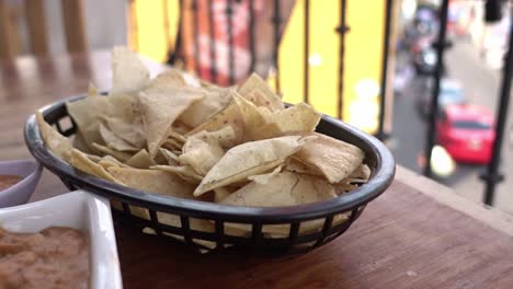A-view-of-tortilla-chips-served-on-the-table-of-a-house-as-an-afternoon-snacks