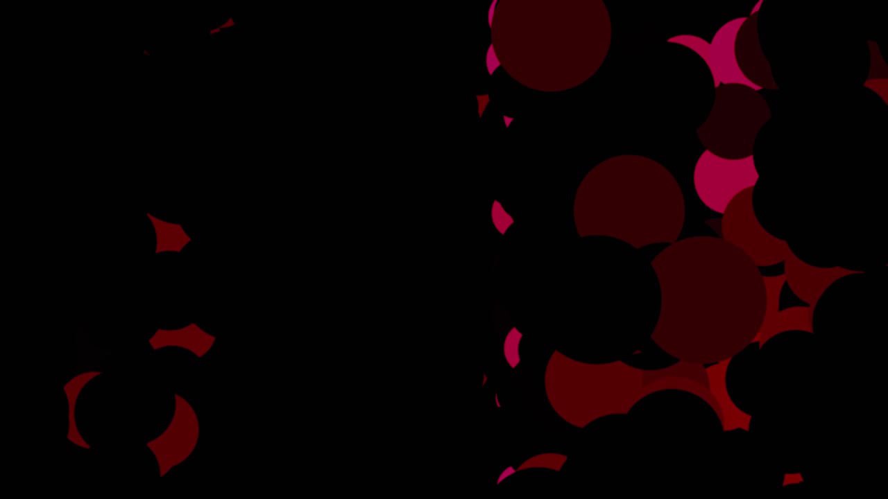 어두운 배경에 추상적인 빨간색과 검은색 원