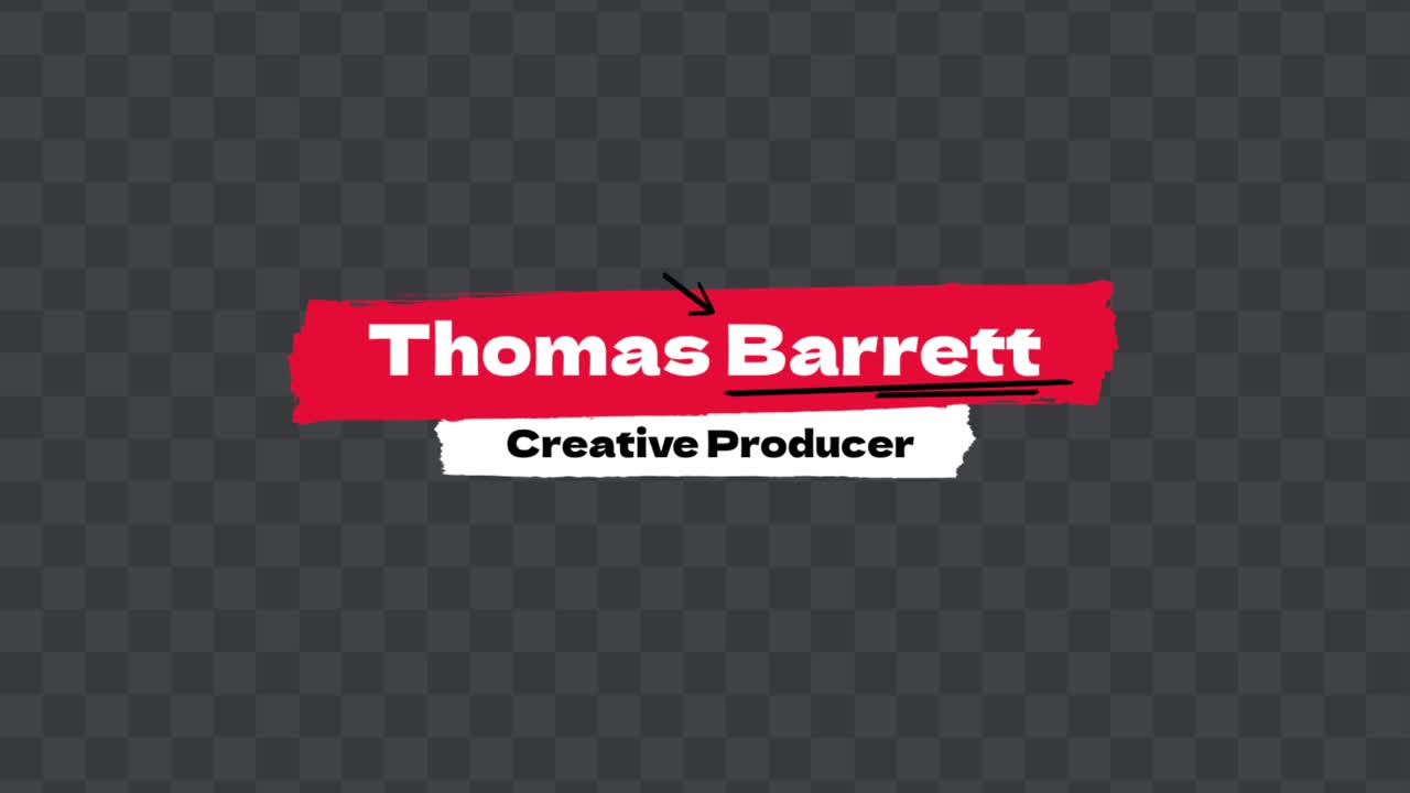 Animated Lower Third Graphic Revealing Name and Title