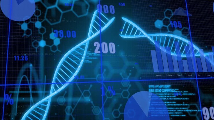 Animation of statistical data processing over grid network against chemical and dna structures