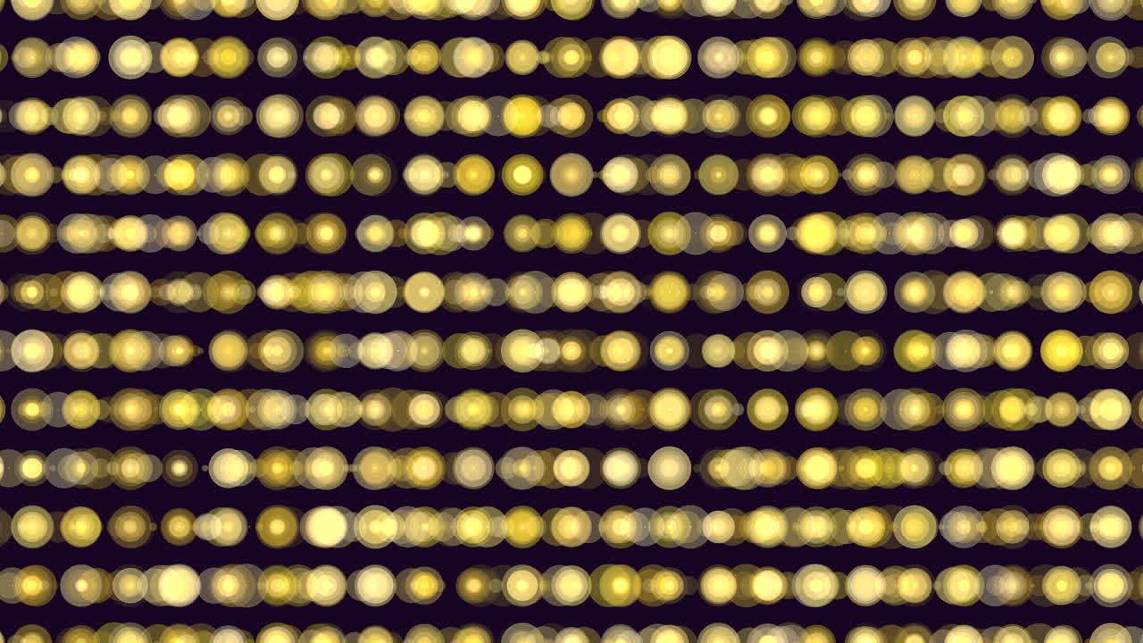 Motion yellow futuristic dots in rows