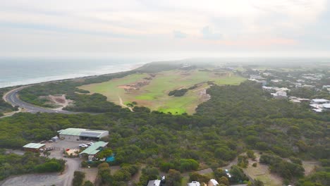 coastal golf course aerial view