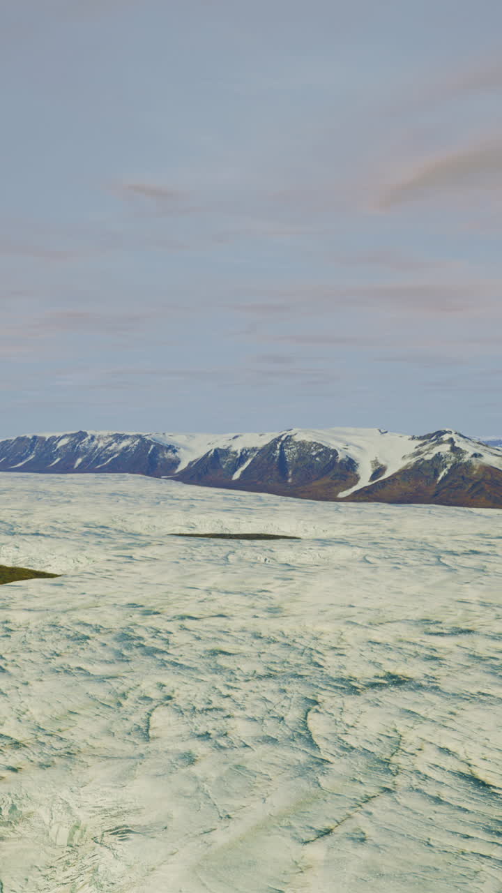 북극 의 빙하 의 공중 사진