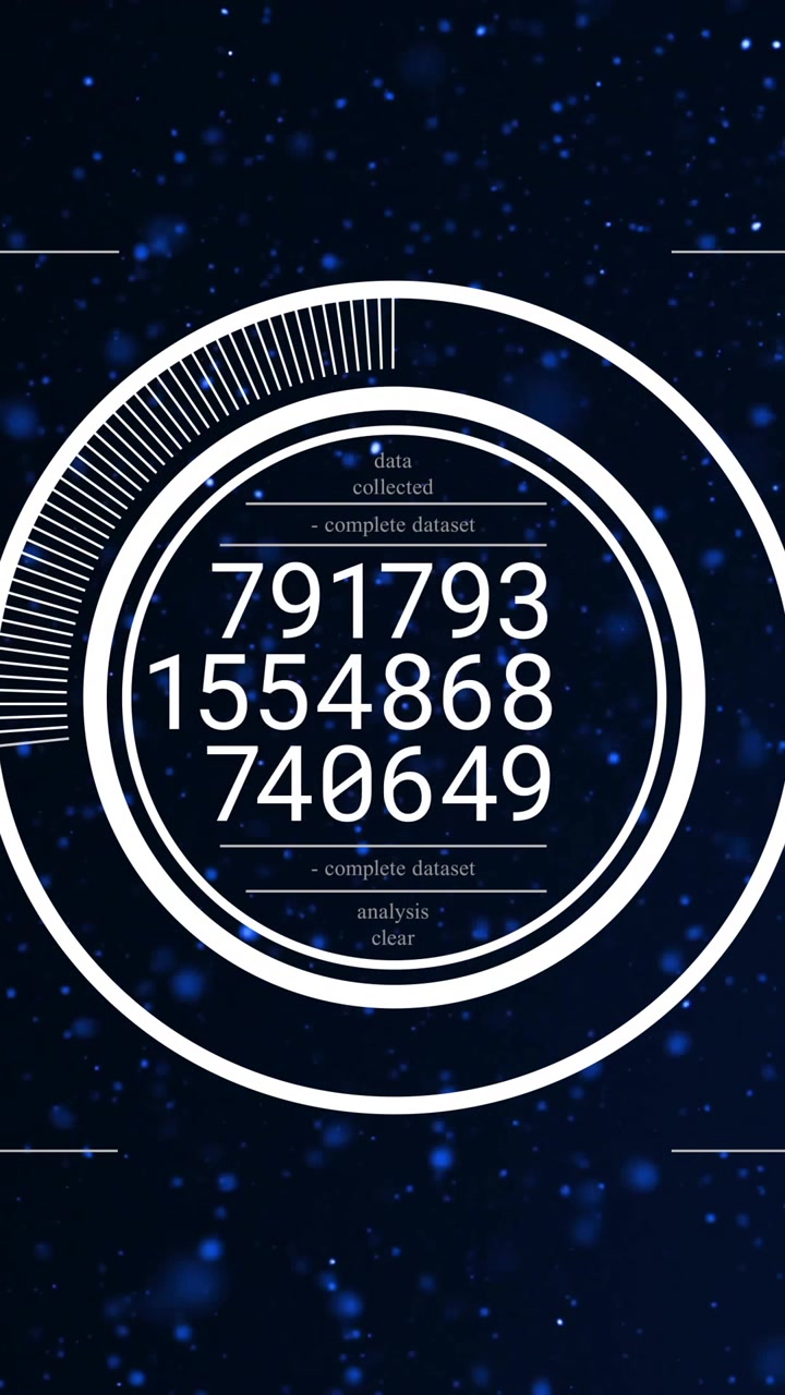 Animation of data processing and scope scanning over blue spots