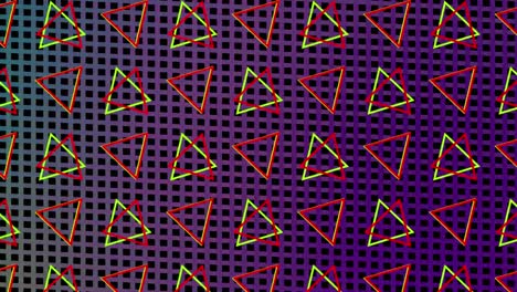 Rotating-triangles-in-formation-on-a-colourful-mesh-background