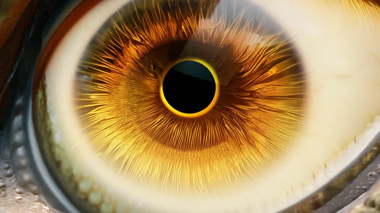 동물의 눈의 클로즈업