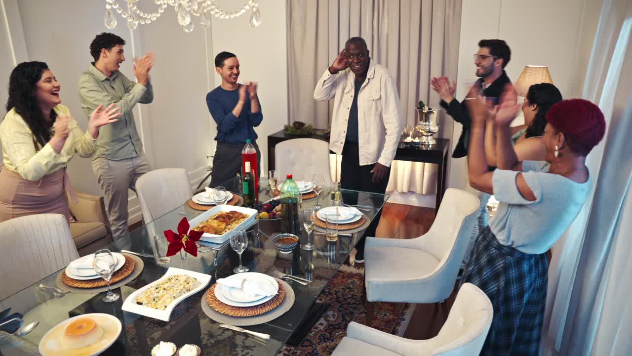Family and Friends Gathering for a Dinner Party