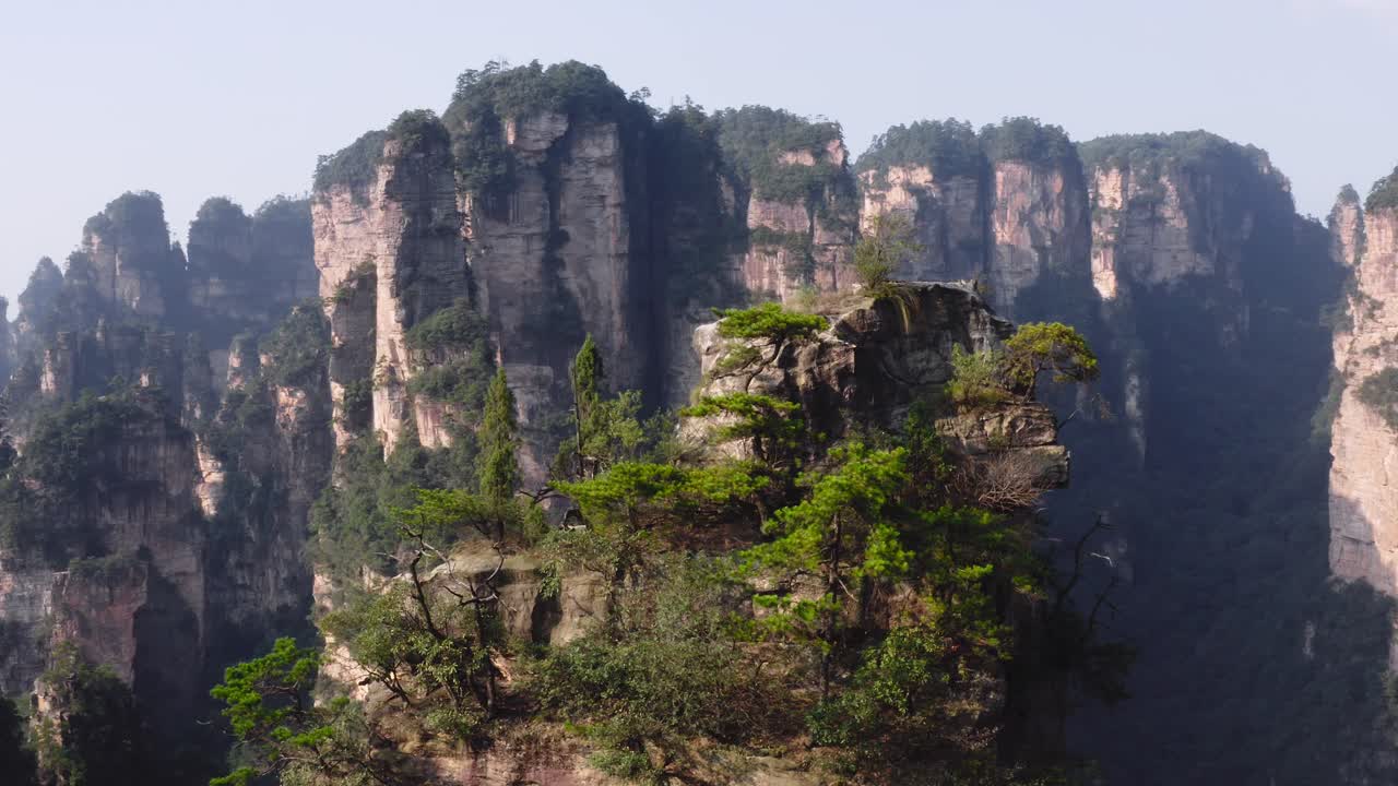 los exuberantes pilares de piedra del parque nacional del bosque de zhangjiajie