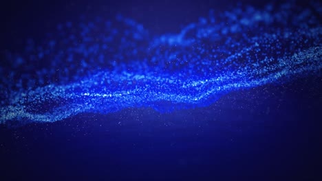 animation of glowing blue particles