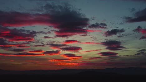 sunset with colorful golden hour drone shot