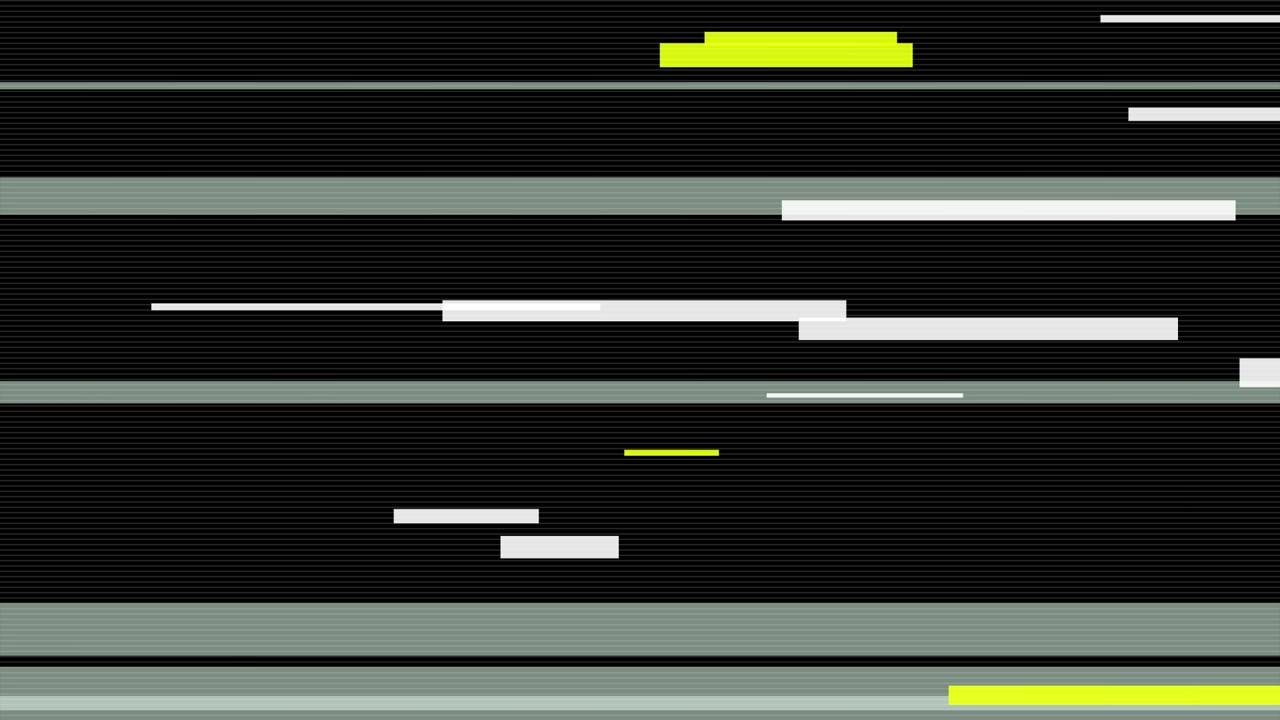 Digital Glitch Effect with Moving Horizontal Lines and Bars