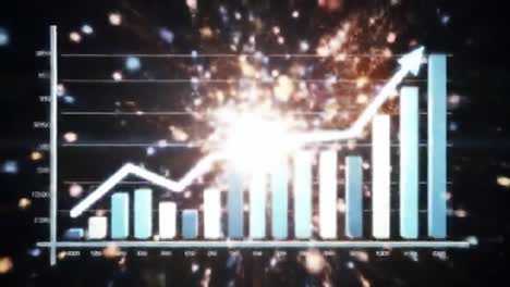 Visual Data Analysis: A Comparative Look at Trends Represented by Dynamic Bar Graphs and Line Graphs Over Time with Illustrative Effects