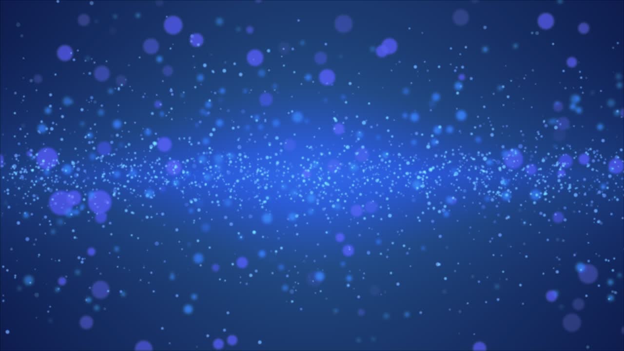 천천히 퍼지는 반이는 입자 배경 (완벽한 루프, 파란색)