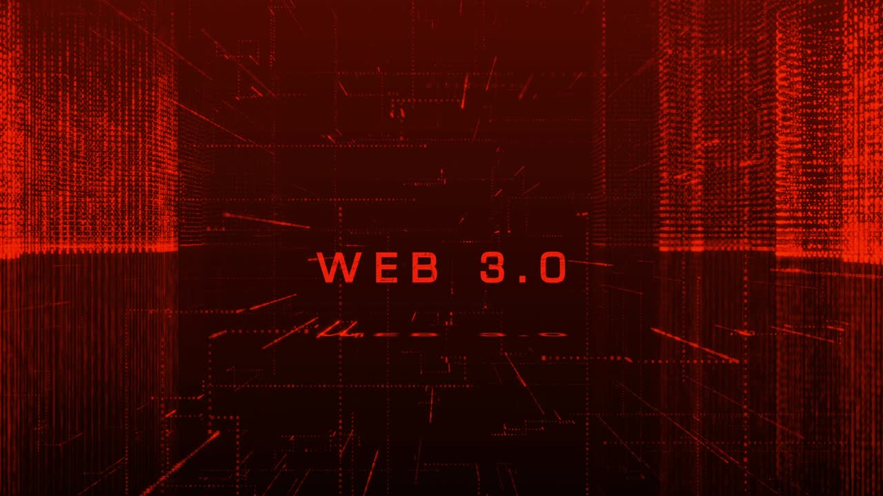 abstracto web digital 3.0 ciber ciudad fondo stock video usa, tecnología, elementos en bucle diseño de la ciudad partícula, abstracto, fondos web 3.0
