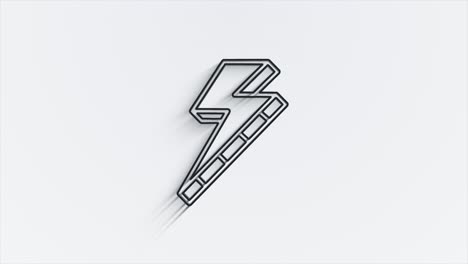 diseño de icono de sombra de línea de medios sociales aislado en fondo blanco. icono web de esquema. gráficos en movimiento.