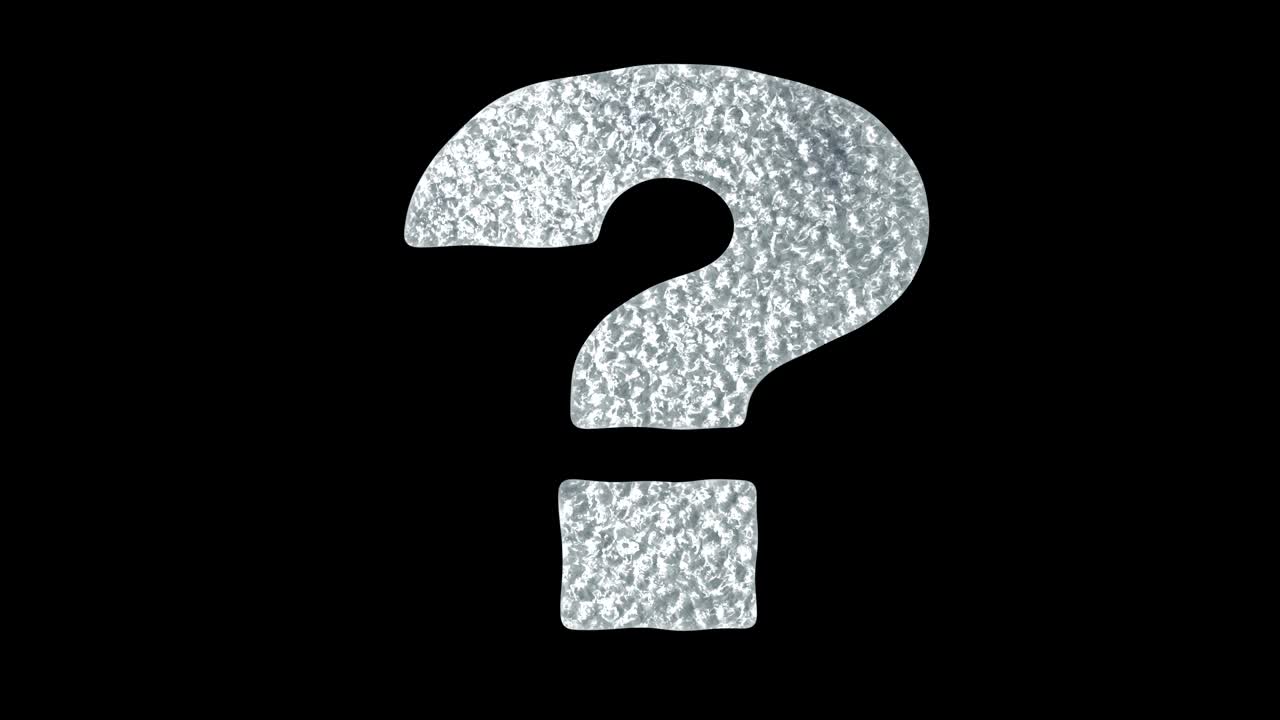 signo de interrogación - concepto de señales de agua de hielo animadas