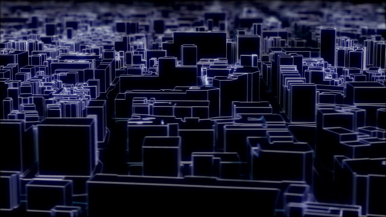 ciudad de luz en bucle