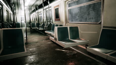 empty and dirty subway car