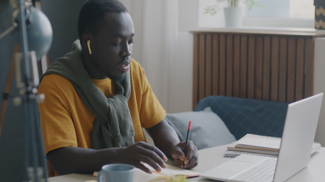 Man Studying Online