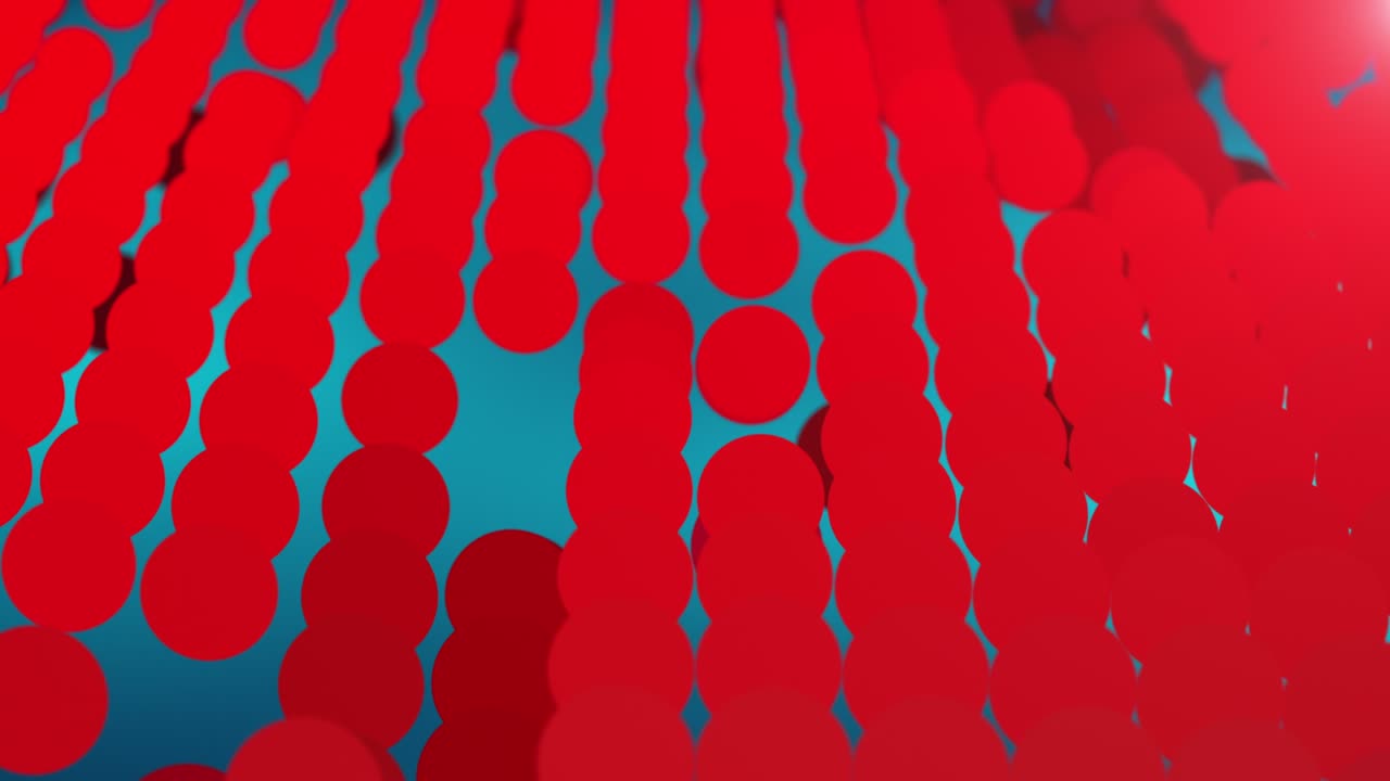 둥근 입자의 애니메이션 다채로운 배경