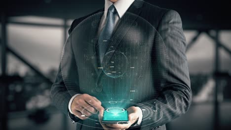 mercado de nft metaverso con concepto de holograma de transformación de negocios