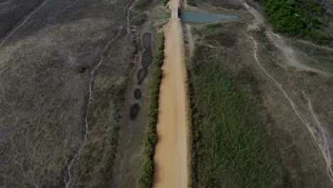 Sever-drought-and-wildfires-scar-the-landscape-of-the-Amazon-rain-forest-and-Brazilian-wetlands---aerial-view