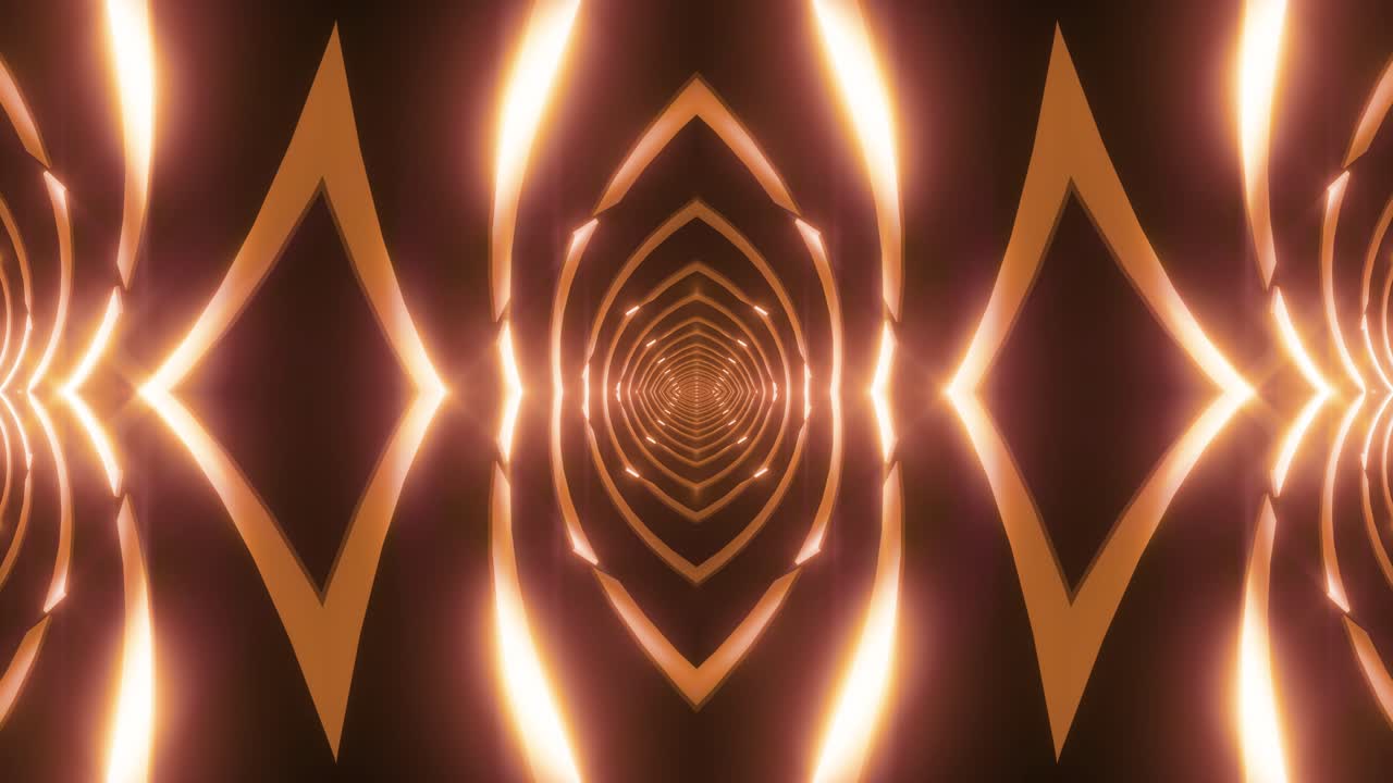 Abstract Glowing Tunnel Visuals