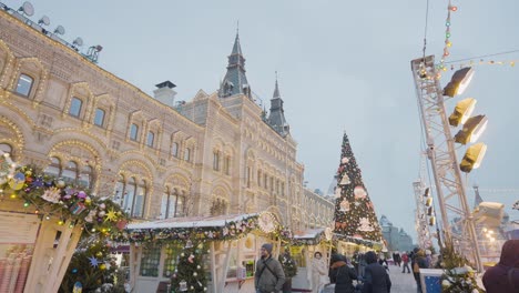 christmas market at gum, moscow