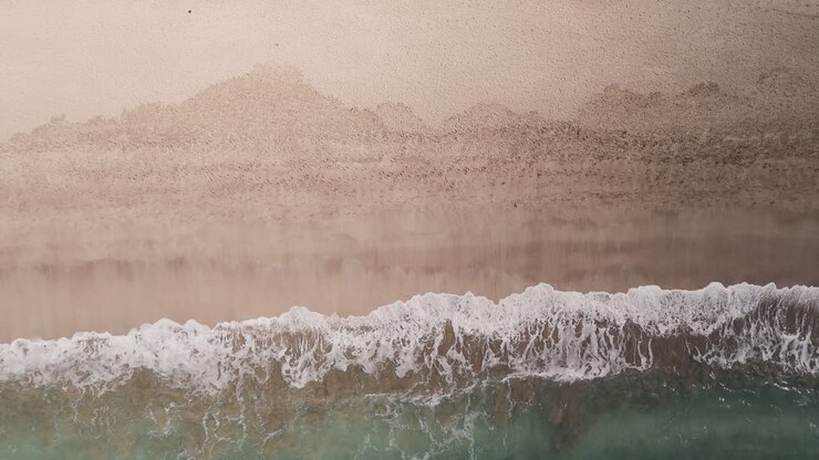 Aerial View of a Beautiful Beach Scene