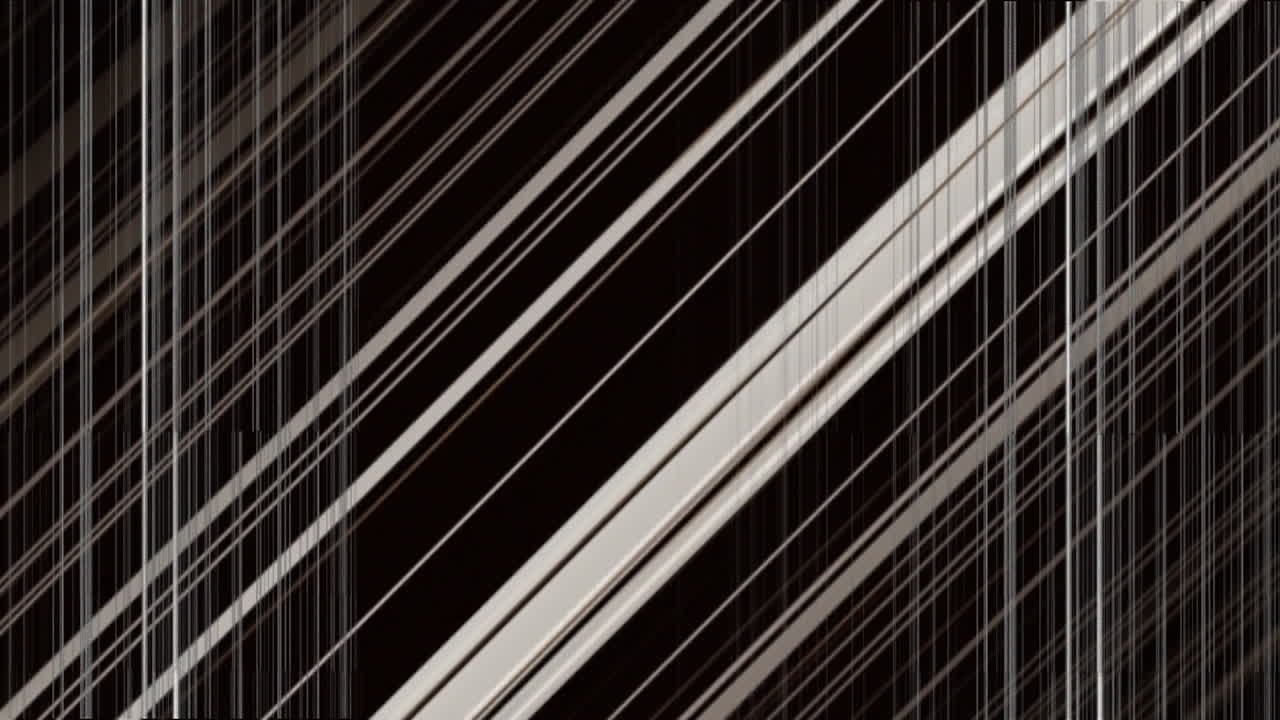 검은색 배경에 대한 밝은 선과 다채로운 혼동 효과