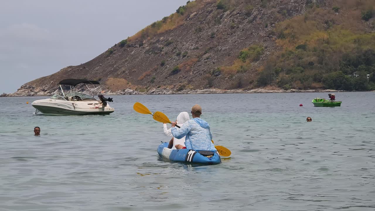 Kayaking in a Beautiful Coastal Scene