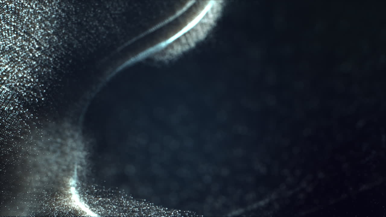 Futuristic digitally generated motion abstract particles matrix cyber environment of big data analytic artificial intelligent simulation, loop video for digital background