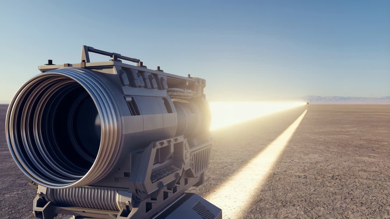 Rocket Launch Test in Desert Landscape