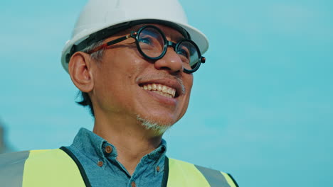 smiling construction worker