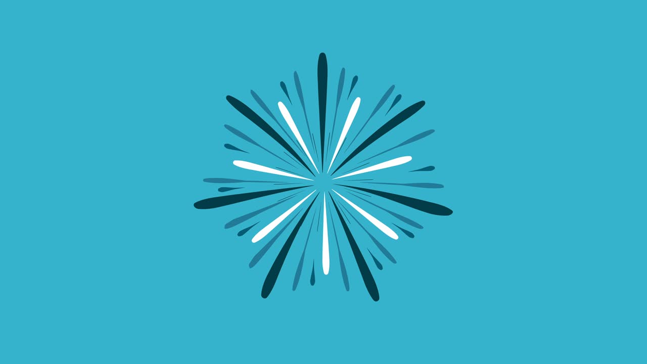 불꽃놀이 전시 축제 평평한 디자인 애니메이션 아이콘