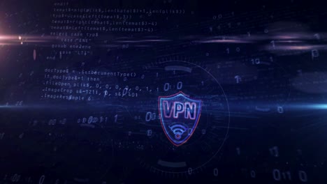 vpn neon sign abstract loopable tunnel animation