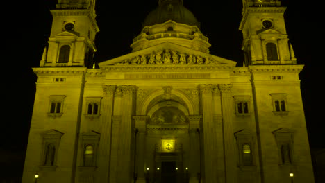 night shot of st. stephen basilika, budapest