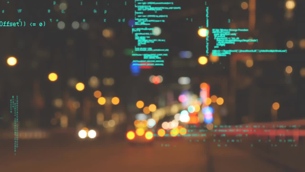 Interface codes with a cityscape background