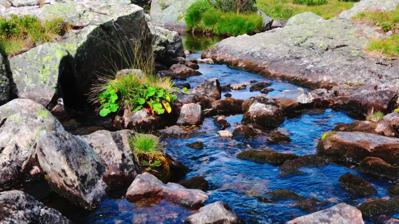 Rocky stream high in the Rila mountains