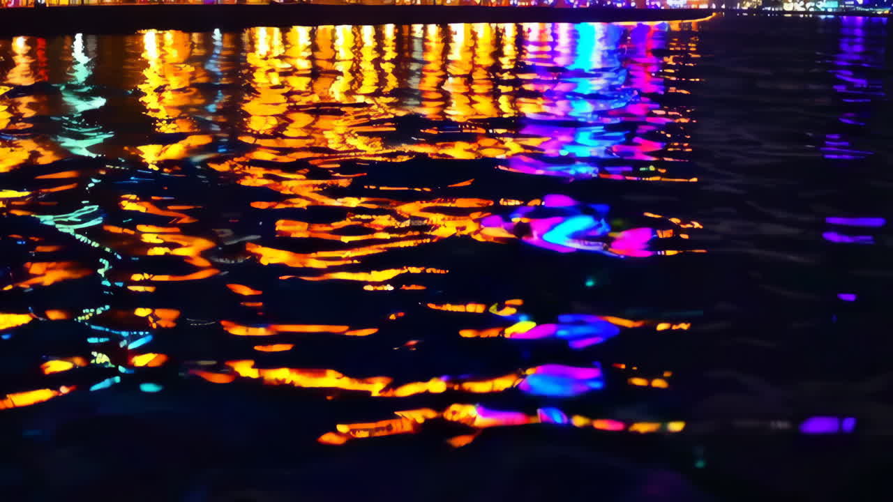 Vibrant City Nightlife by the River