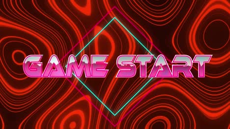 animación del inicio del juego en el espacio abstracto digital