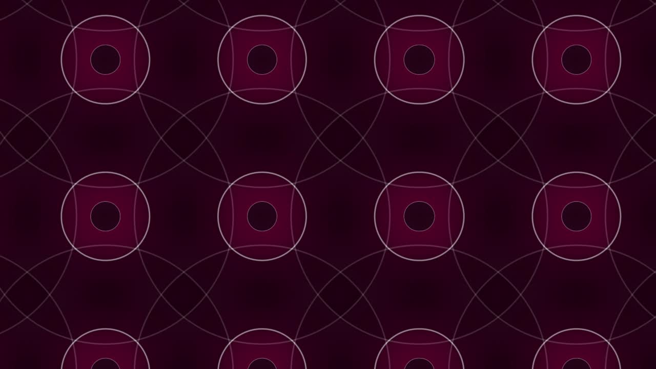 Purple and black seamless tile pattern with circles slide animation