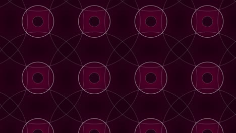 patrón de mosaico transparente púrpura y negro con animación de diapositivas de círculos