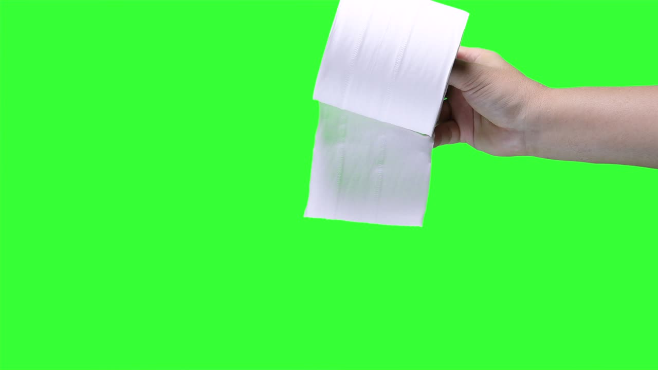 tejido de la mano en el fondo verde de la pantalla