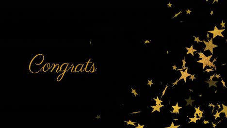 Animation-of-congrats-text-and-stars-on-black-background