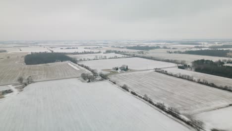 backward time-lapse reveals rural farm homes in midwestern usa