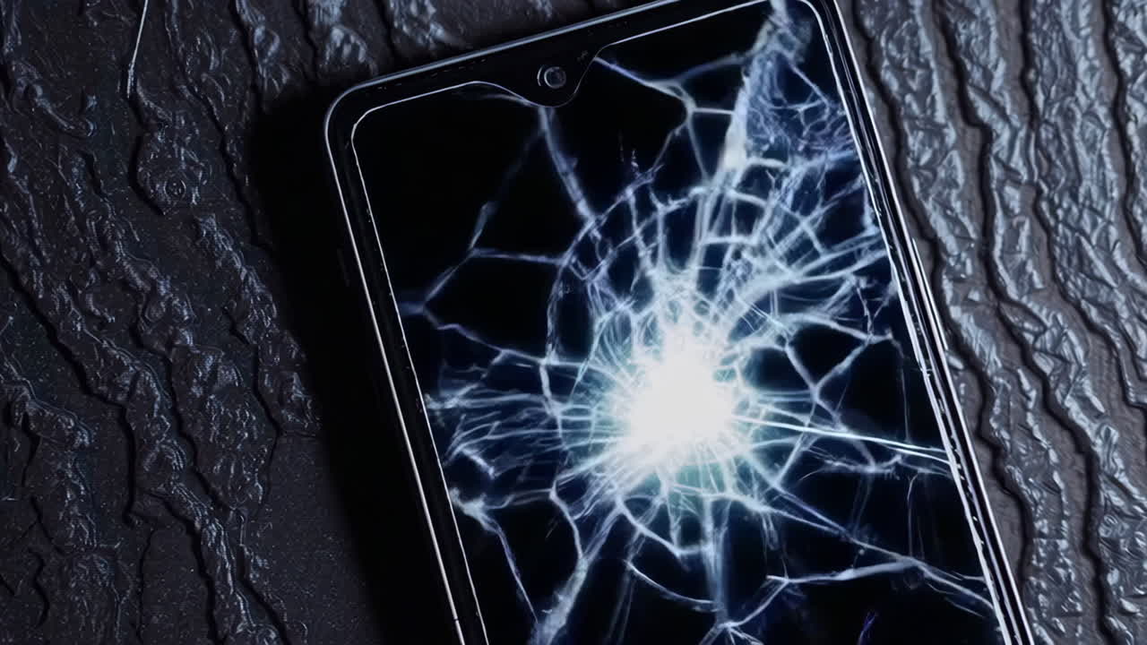 сломанный экран смартфона