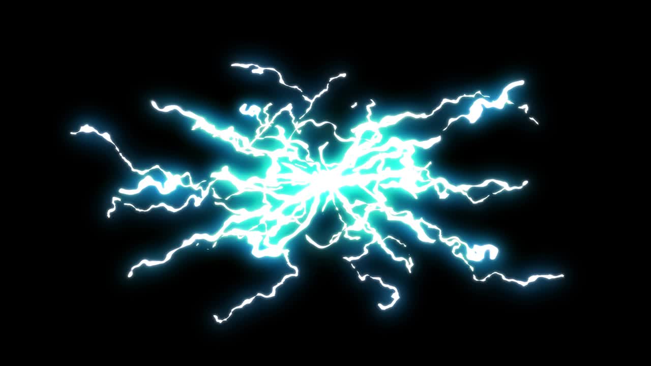 Cartoon Electricity Electric Current Element Animation.
